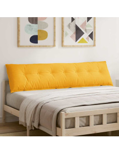 Cuscino per Schiena Giallo Chiaro 200 x 50 cm Tessuto in Cords