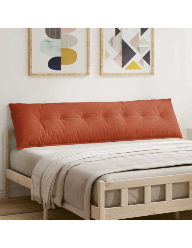 Cuscino per Schiena Rosso Arancio 200 x 50 cm Tessuto in Cords