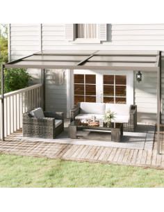 Gazebo con Tetto Antracite 4x3x2,5 m in Alluminio e Acciaio