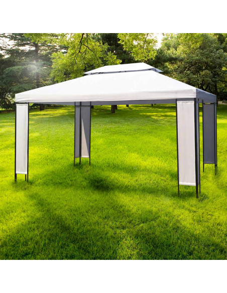 Baldacchini Bianco 3 x 4 x 2.73 m Tessuto