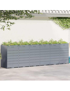 Contenitore per Rifiuti per 6 Bidoni Grigio chiaro