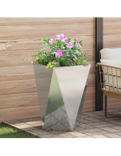 Fioriera Argento 50 x 50 x 75 cm Acciaio zincato