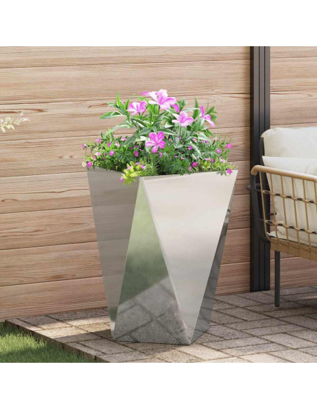 Fioriera Argento 50 x 50 x 75 cm Acciaio zincato