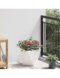 Fioriera Bianco 30 x 30 x 30 cm Acciaio