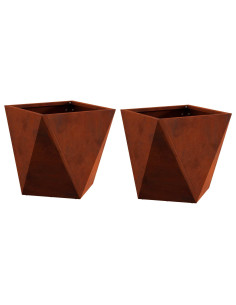 Fioriera 2 pcs Ruggine 30 x 30 x 30 cm