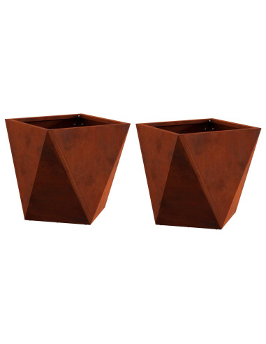 Fioriera 2 pcs Ruggine 30 x 30 x 30 cm