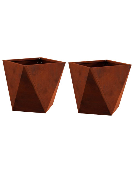 Fioriera 2 pcs Ruggine 30 x 30 x 30 cm