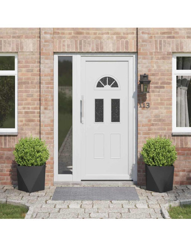 Fioriera 2 pcs Nero 40 x 40 x 40 cm Acciaio