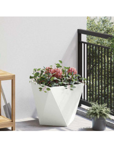 Fioriera Bianco 40 x 40 x 40 cm Acciaio