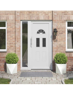 Fioriera 2 pcs Bianco 40 x 40 x 40 cm Acciaio