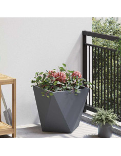 Fioriera Antracite 40 x 40 x 40 cm Acciaio