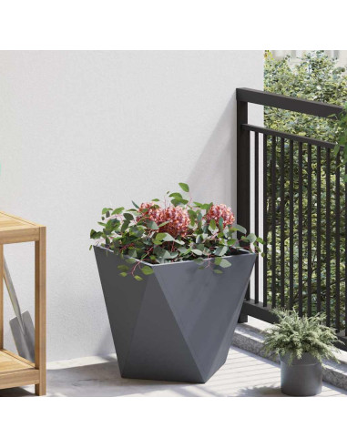 Fioriera Antracite 40 x 40 x 40 cm Acciaio