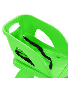 Slittino con Seduta e Volante Verde 102,5x40x23cm Polipropilene