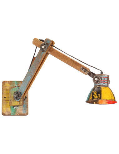 Lampada da Parete in Stile Industriale Rotonda Multicolore E27