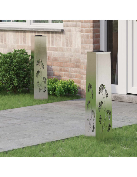 Faro LED solare per sentieri 2 pcs Ruggine Acciaio inossidabile