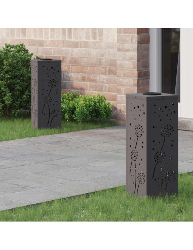 Faro LED solare per sentieri 2 pcs Nero