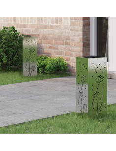 Faro LED solare per sentieri 2 pcs Ruggine Zincato