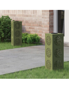 Faro LED solare per sentieri 2 pcs Verde oliva 2