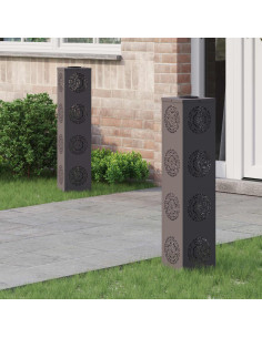 Faro LED solare per sentieri 2 pcs Nero 2