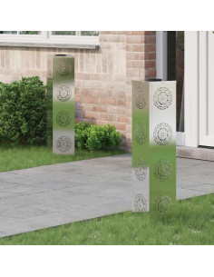 Faro LED solare per sentieri 2 pcs Ruggine