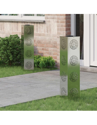 Faro LED solare per sentieri 2 pcs Ruggine