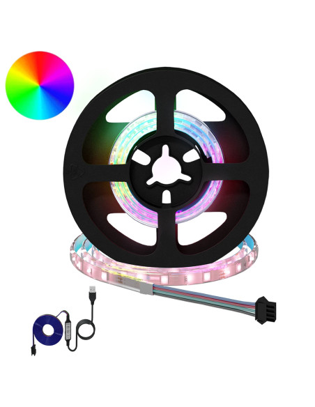 Striscia LED 2 pcs Nero e trasparente 450 mm Rame e plastica