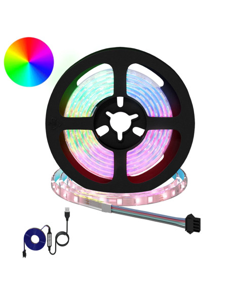 Striscia LED 2 pcs Nero e trasparente 1300 mm Rame e plastica