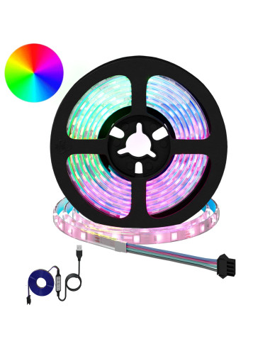 Striscia LED 2 pcs Nero e trasparente 1700 mm Rame e plastica