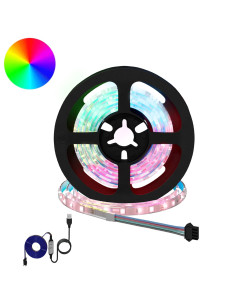 Striscia LED 2 pcs Nero e trasparente 1000 mm Rame e plastica