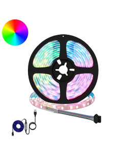 Striscia LED 2 pcs Nero e trasparente 2300 mm Rame e plastica