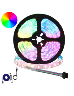 Striscia LED 2 pcs Nero e trasparente 5100 mm Rame e plastica