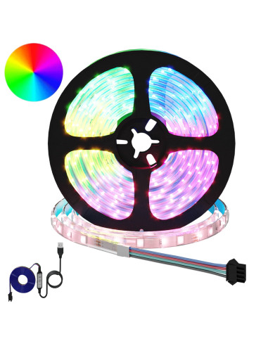 Striscia LED 2 pcs Nero e trasparente 5100 mm Rame e plastica