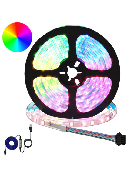 Striscia LED 2 pcs Nero e trasparente 5100 mm Rame e plastica