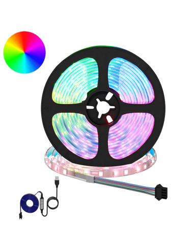 Striscia LED 2 pcs Nero e trasparente 5500 mm Rame e plastica