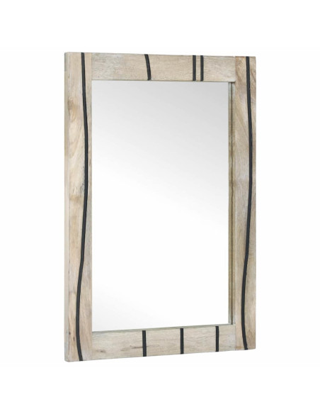 Specchio da bagno con specchio Marrone 70 x 50 x 2,5 cm