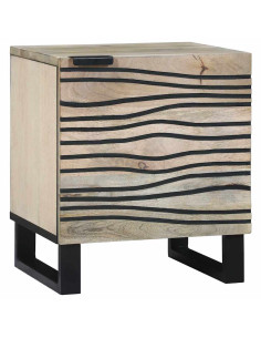 Armadio da Notte Bianco e Nero 40 x 33 x 46 cm