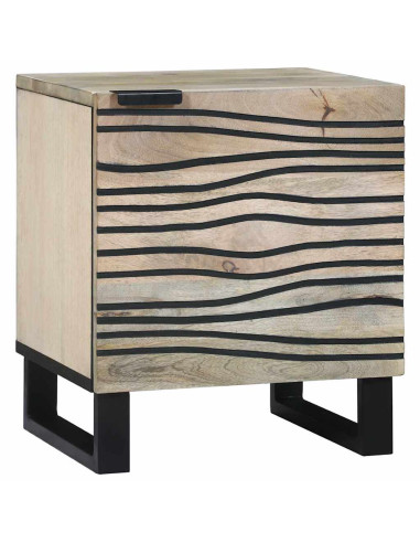 Armadio da Notte Bianco e Nero 40 x 33 x 46 cm