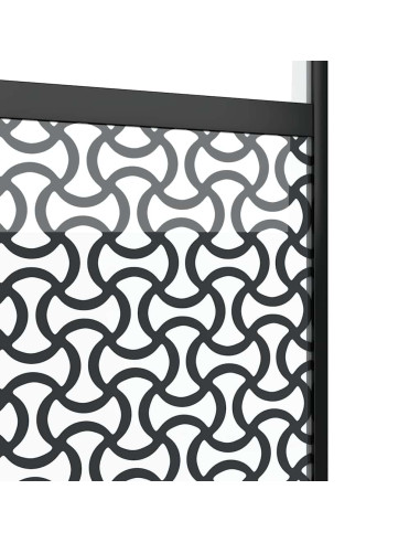 Porta in vetro Traforo Nero 90 x 2 x 205 cm Alluminio