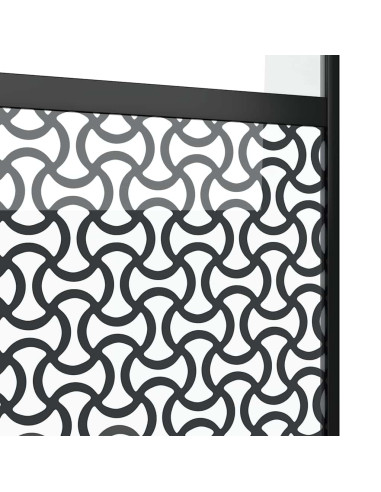 Porta in vetro Traforo Nero 90 x 2 x 205 cm Alluminio