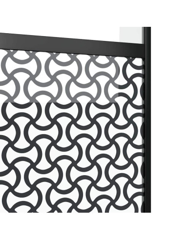 Porta in vetro Traforo Nero 90 x 2 x 205 cm Alluminio