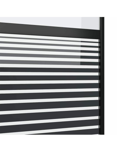 Porta in vetro Rigato Nero 90 x 2 x 205 cm Alluminio