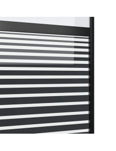 Porta in vetro Rigato Nero 90 x 2 x 205 cm Alluminio