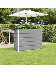 Fioriera Grigio chiaro 100 x 40 x 75 cm Acciaio
