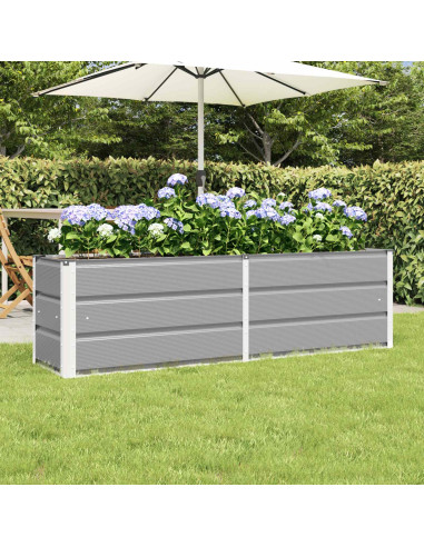 Fioriera Grigio chiaro 160 x 40 x 45 cm Acciaio