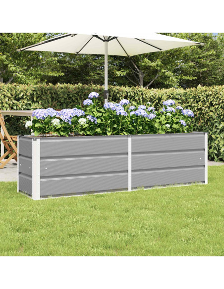 Fioriera Grigio chiaro 160 x 40 x 45 cm Acciaio