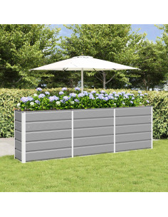 Fioriera Grigio chiaro 160 x 40 x 75 cm Acciaio