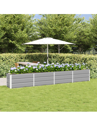 Fioriera Grigio chiaro 320 x 40 x 45 cm Acciaio