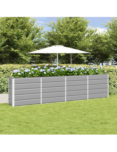 Fioriera Grigio chiaro 160 x 40 x 75 cm Acciaio