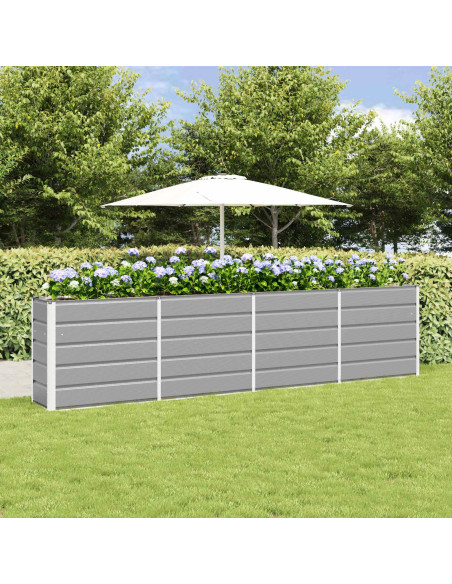 Fioriera Grigio chiaro 160 x 40 x 75 cm Acciaio