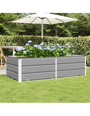 Fioriera Grigio chiaro 160 x 80 x 45 cm Acciaio